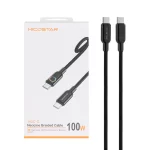کابل شارژ فست و Hicostar Type-C to Type-C PD مدل 143C-C 100W - مشکی
