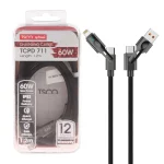 کابل شارژ 1.2 متری PD و فست چندکاره TSCO مدل TCPD 711 60W - مشکی