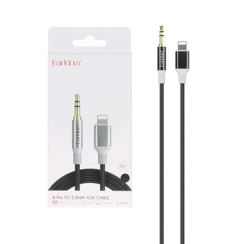 کابل Earldom Aux To Lightning مدل ET-AUX76L - مشکی - تصویر 2