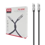 کابل شارژ PD و فست XO Type-C To Type-C مدل XO-NB-Q228B 60W - مشکی