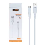 کابل شارژ فست Lasco Type-C مدل LC-03 - سفید - DST (گارانتی شش ماهه)