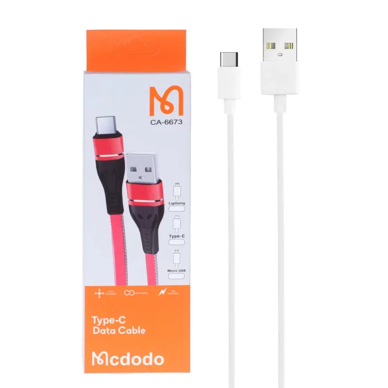 کابل شارژ فست Mcdodo Type-C مدل CA-6673 - سفید - BSA - تصویر 2