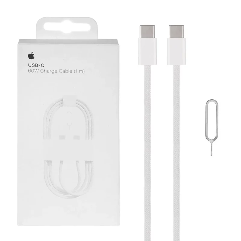 کابل شارژ فست آیفون 17 مدل 60W - سفید - اصلی - تصویر 2