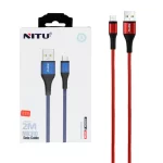 کابل شارژو دیتا فست 2 متری اندروید NITU مدل NC203 - قرمز (گارانتی 18 ماه تعویض نیکان همراه)