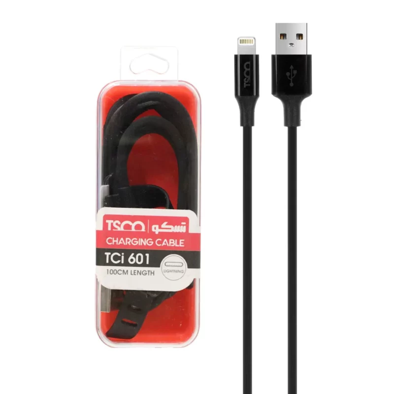 کابل شارژ و دیتا فست آیفون TSCO مدل Tci 601 - مشکی(گارانتی 12 ماهه TSCO) - تصویر 2