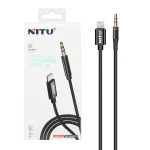 تبدیل NITU AUX TO Lightning مدل AUX015 - مشکی (گارانتی 18 ماه تعویض نیکان همراه)