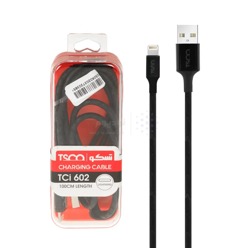 کابل شارژ و دیتا فست آیفون TSCO مدل Tci 602 - مشکی(گارانتی 12 ماهه TSCO) - تصویر 3