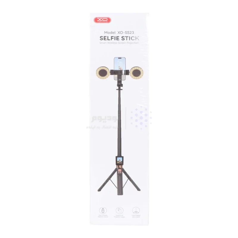 سه پایه و مونوپاد گوشی موبایل دارای صفحه نمایشگرLCD و دوعدد لامپLED و ریموت کنترل XO مدل SS23 - تصویر 5