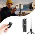 مونوپاد و سه‌پایه نگهدارنده گوشی موبایل Yesido مدل SF22 ، ریموت‌دار، ارتفاع 74 سانتی‌متر - رنگ مشکی - تصویر 10