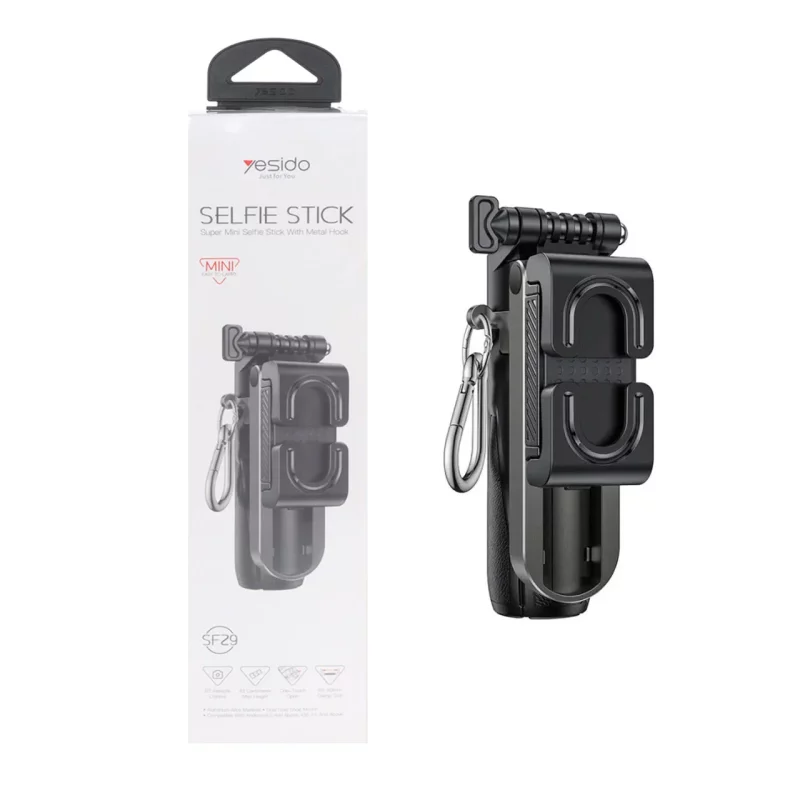 سه پایه و مونوپاد Yesido مدل SF29 ریموت دار با ارتفاع 43 سانتی و چرخش 360 - مشکی - تصویر 2