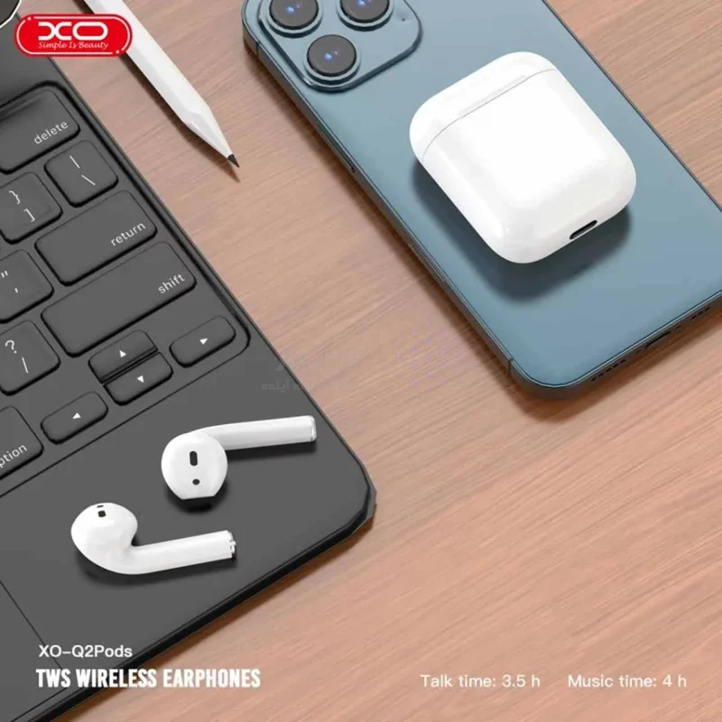 ایرفون بی سیم XO باقابلیت وایرلس شارژ مدل Q2Pods - سفید - تصویر 6