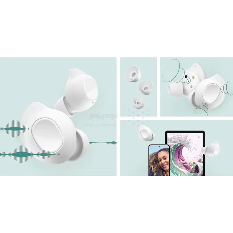ایرپاد بی سیم SAMSUNG Galaxy buds FE مدل SM-R400 - سفید - اصلی (گارانتی 12 ماهه شرکتی) - تصویر 7