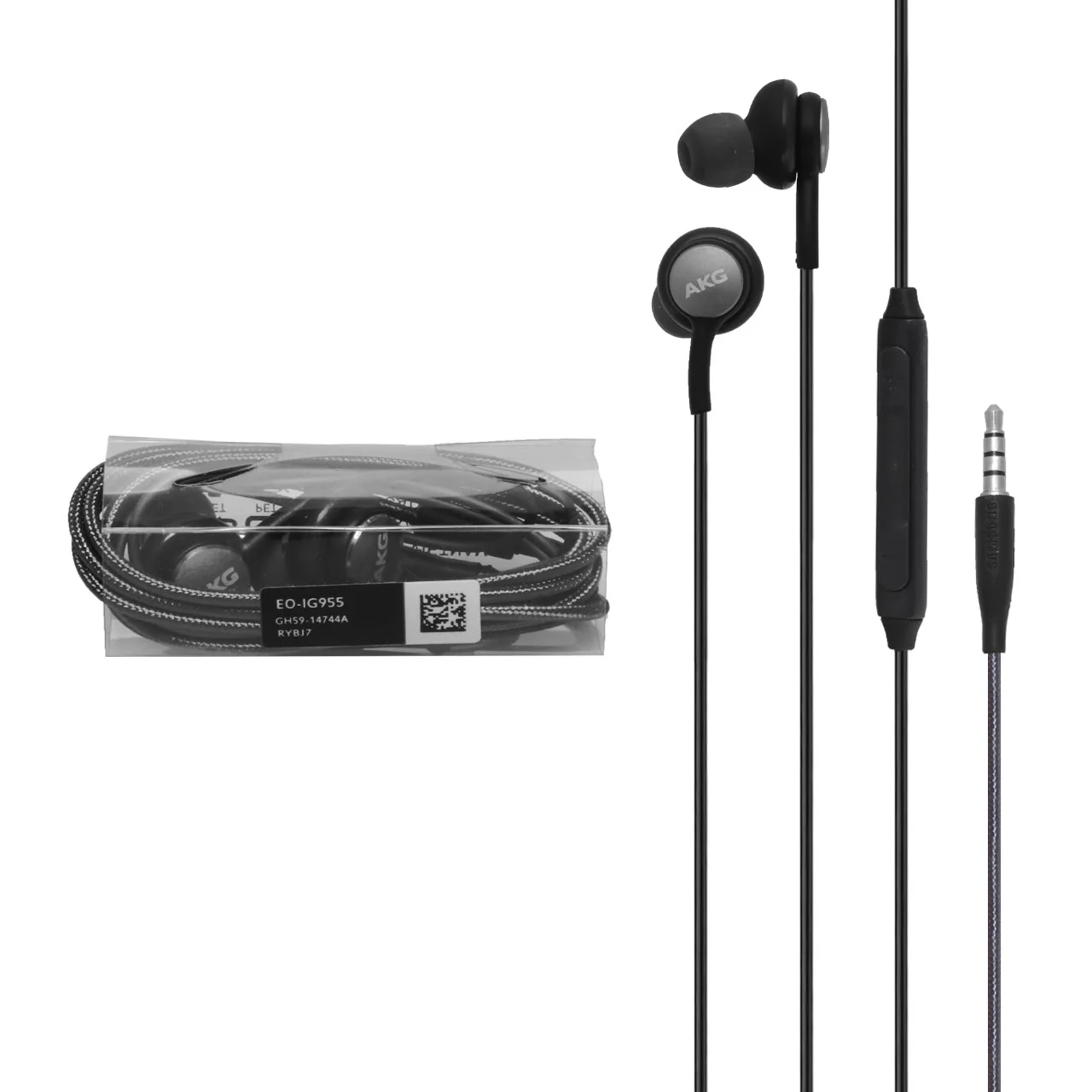 1593-438300-1 هندزفری با سیم جک 3.5 میلی متری AKG مدل EO-IG955 S8-طوسی - تصویر 1