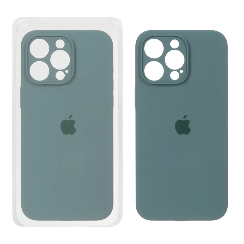 قاب سیلیکونی پاک کنی محافظ لنزدار اورجینال Apple iPhone 15 Pro Max - سبز (پک اصلی) - تصویر 2