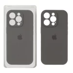 قاب سیلیکونی پاک کنی محافظ لنزدار اورجینال Apple iPhone 16 Pro - ذغالی (پک اصلی)