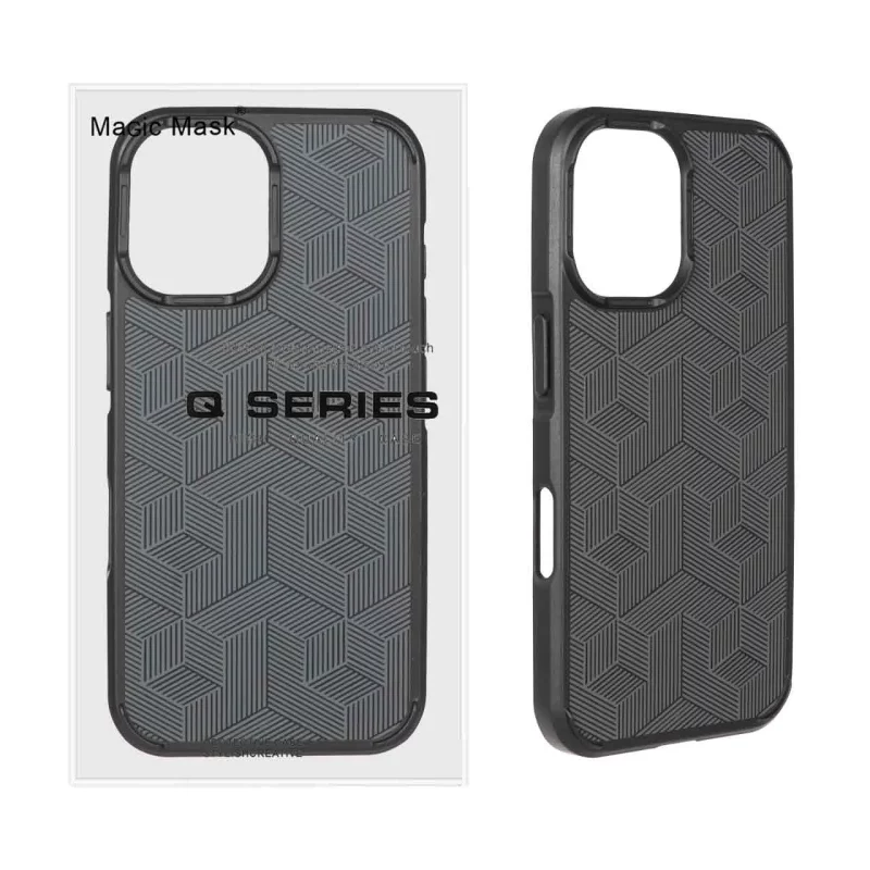 قاب اورجینال Q Series روبیک Apple iPhone 16 - مشکی (پک دار) - تصویر 2