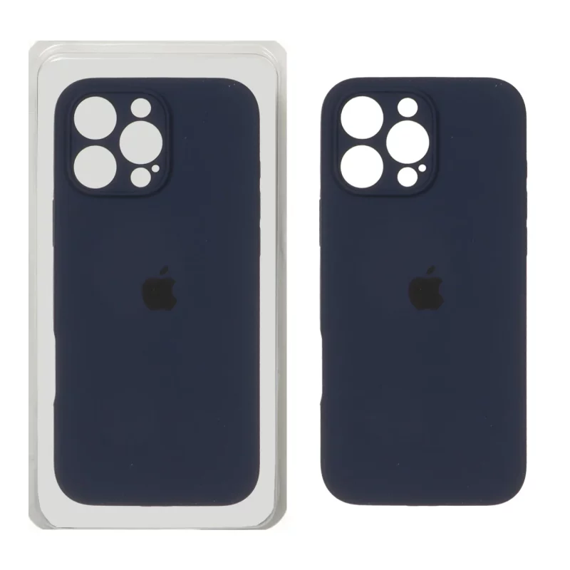 قاب سیلیکونی پاک کنی محافظ لنزدار اورجینال Apple iPhone 16 Pro Max - سرمه ای تیره (پک دار) - NTC - تصویر 2