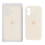 قاب سیلیکونی پاک کنی محافظ لنزدار اورجینال Apple iPhone 16 - کرم (پک دار) - NTC