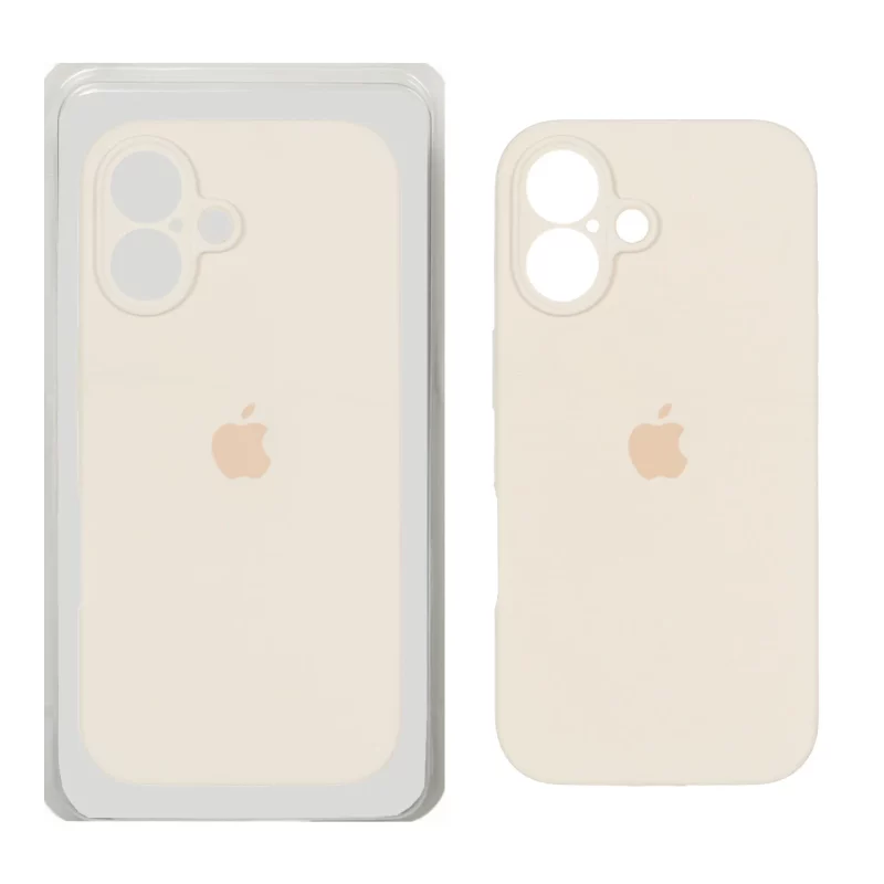 قاب سیلیکونی پاک کنی محافظ لنزدار اورجینال Apple iPhone 16 - کرم (پک دار) - NTC - تصویر 2