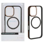 قاب اورجینال Yotoo شفاف MagSafe لنز فلزی Apple iPhone 16 - مشکی (پک دار) - NTC