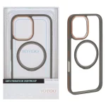 قاب اورجینال Yotoo شفاف MagSafe لنز فلزی Apple iPhone 16 - خاکستری (پک دار) - NTC