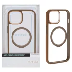قاب اورجینال Yotoo شفاف MagSafe لنز فلزی Apple iPhone 13 / iPhone 14 - صحرایی (پک دار) - NTC