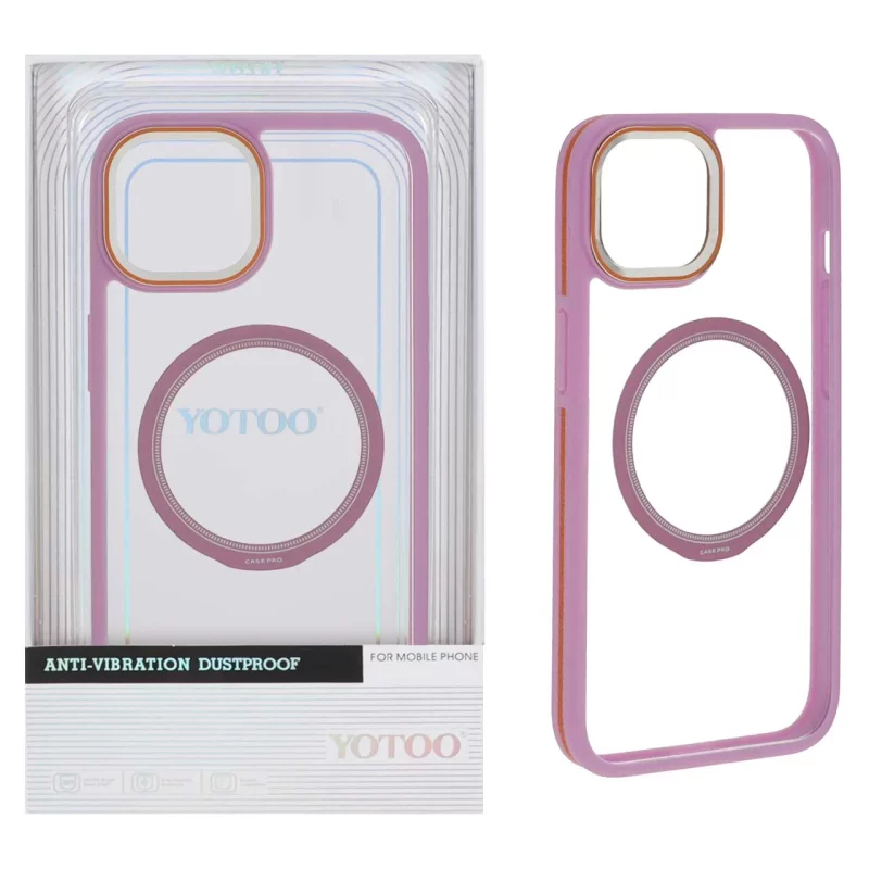 قاب اورجینال Yotoo شفاف MagSafe لنز فلزی Apple iPhone 13 / iPhone 14 - یاسی (پک دار) - NTC - تصویر 2