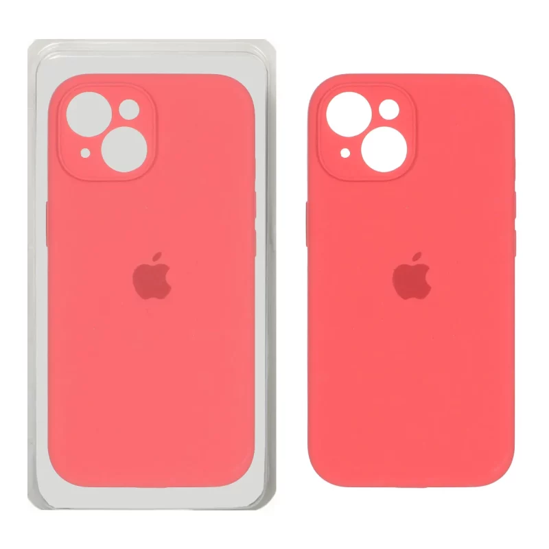 قاب سیلیکونی پاک کنی محافظ لنزدار اورجینال Apple iPhone 15 - قرمز روشن (پک اصلی) - تصویر 2