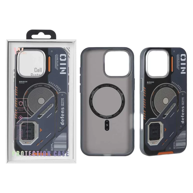 قاب Wecan طرح الکترونیک Defens مدل Apple iPhone 16 Pro Max - مشکی (پک دار) - تصویر 2