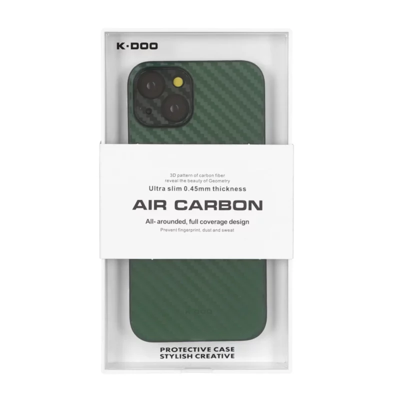 قاب محافظ لنزدار Original KDoo Air Carbon مدل Apple iPhone 13 / iPhone 14 - سبز ( پک دار) - NTC - تصویر 2