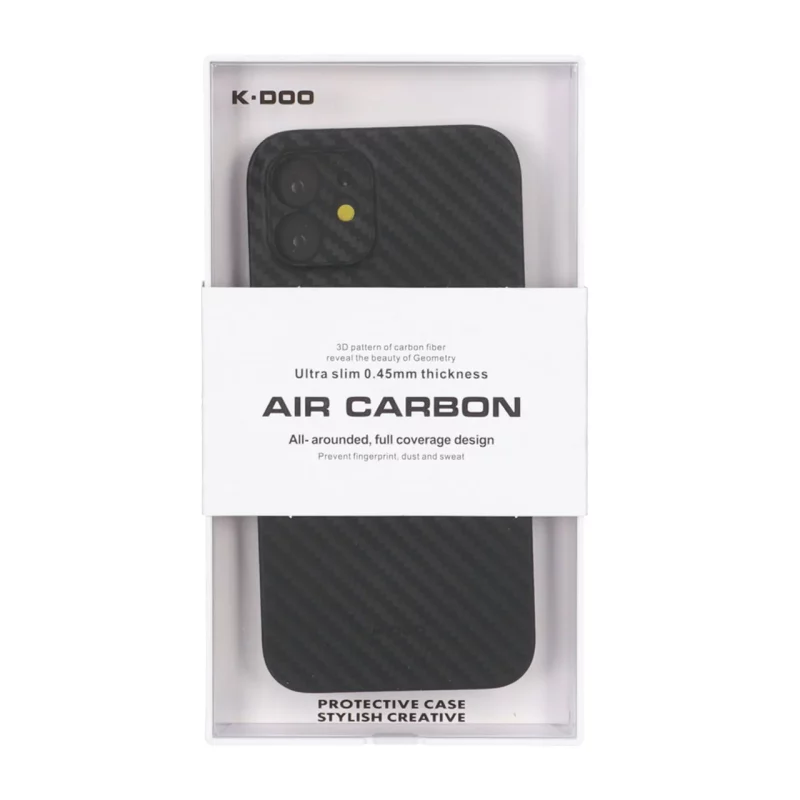 قاب محافظ لنزدار Original KDoo Air Carbon مدل Apple iPhone 12 - مشکی ( پک دار) - NTC - تصویر 2