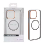 قاب اورجینال Yotoo شفاف MagSafe لنز فلزی Apple iPhone 15 Pro Max - خاکستری (پک دار) - NTC