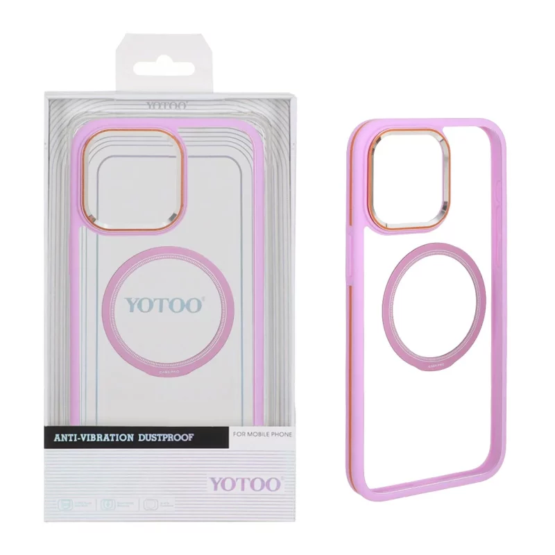 قاب اورجینال Yotoo شفاف MagSafe لنز فلزی Apple iPhone 15 Pro Max - یاسی (پک دار) - NTC - تصویر 2