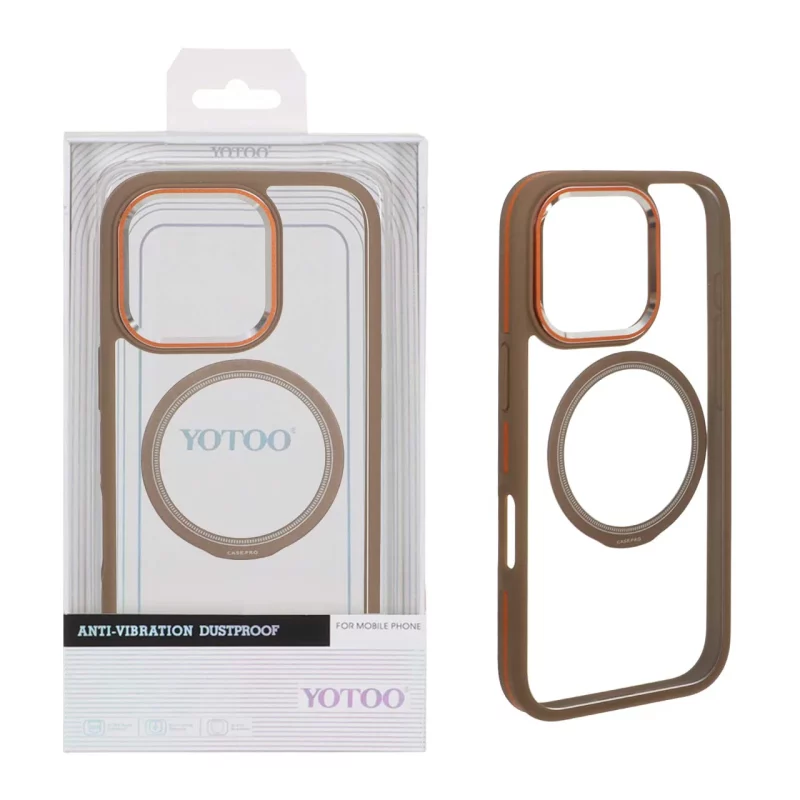 قاب اورجینال Yotoo شفاف MagSafe لنز فلزی Apple iPhone 16 Pro - صحرایی (پک دار) - NTC - تصویر 2