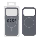 قاب سیلیکونی پاک کنی اورجینال درجه یک Magsafe مدل Apple iPhone 17 Pro - خاکستری (پک دار)