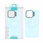 قاب طرح سیلیکون Magsafe پاستیلی Apple iPhone 16 Pro Max - آبی (پک دار)
