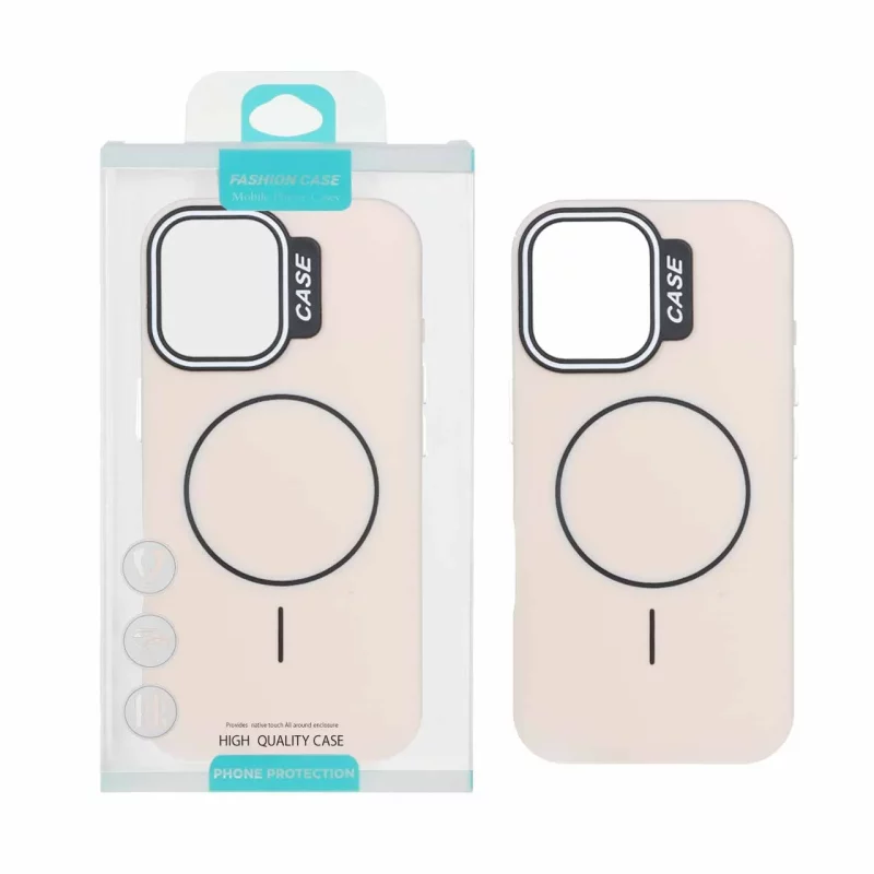 قاب طرح سیلیکون Magsafe پاستیلی Apple iPhone 16 - کرم (پک دار) - تصویر 2