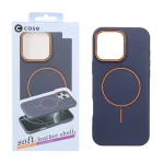 قاب اورجینال C Case طرح چرم MagSafe مدل Apple iPhone 16 Pro Max - سرمه ای (پک دار)