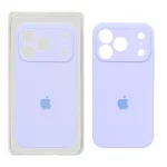 قاب سیلیکونی پاک کنی محافظ لنزدار اورجینال Apple iPhone 17 Pro - بنفش روشن (پک اصلی)
