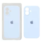 قاب سیلیکونی پاک کنی محافظ لنزدار اورجینال Apple iPhone 17 - آبی کبریتی (پک اصلی)