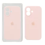 قاب سیلیکونی پاک کنی محافظ لنزدار اورجینال Apple iPhone 17 - صورتی چرک (پک اصلی)