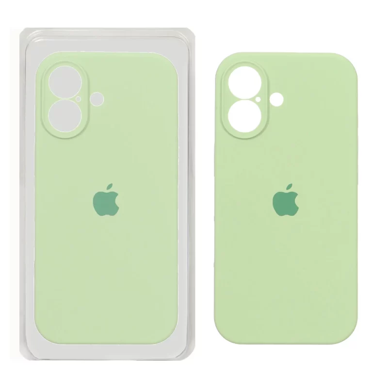 قاب سیلیکونی پاک کنی محافظ لنزدار اورجینال Apple iPhone 17 - سبز مغز پسته ای (پک اصلی) - تصویر 2