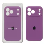 قاب سیلیکونی پاک کنی محافظ لنزدار اورجینال Apple iPhone 17 Pro Max - ارغوانی (پک اصلی)