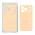 قاب سیلیکونی پاک کنی محافظ لنزدار اورجینال Apple iPhone 17 Pro - گلبهی (پک اصلی)
