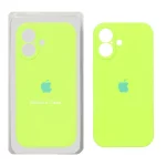 قاب سیلیکونی پاک کنی محافظ لنزدار اورجینال Apple iPhone 17 - سبز فسفری (پک اصلی)
