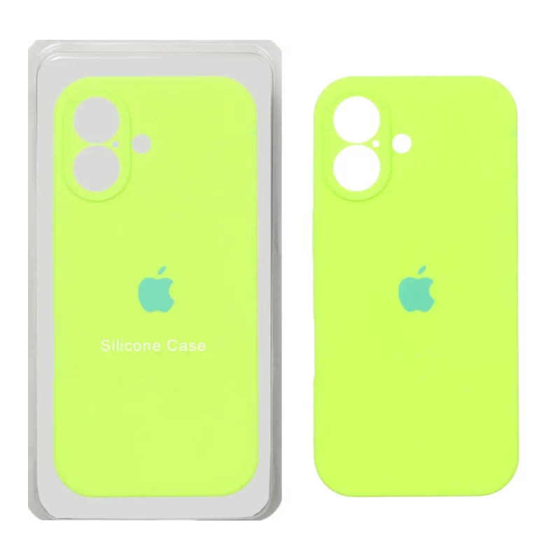 قاب سیلیکونی پاک کنی محافظ لنزدار اورجینال Apple iPhone 17 - سبز فسفری (پک اصلی) - تصویر 2
