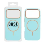 قاب سیلیکونی پاک کنی اورجینال درجه یک MagSafe لنز فلزی Apple iPhone 17 Pro - سبزآبی (پک دار) - MPS