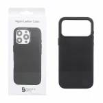 قاب اورجینال Vegan Leather Case چرمی دو تکه Apple iPhone 17 Pro Max - مشکی (پک دار) - MPS