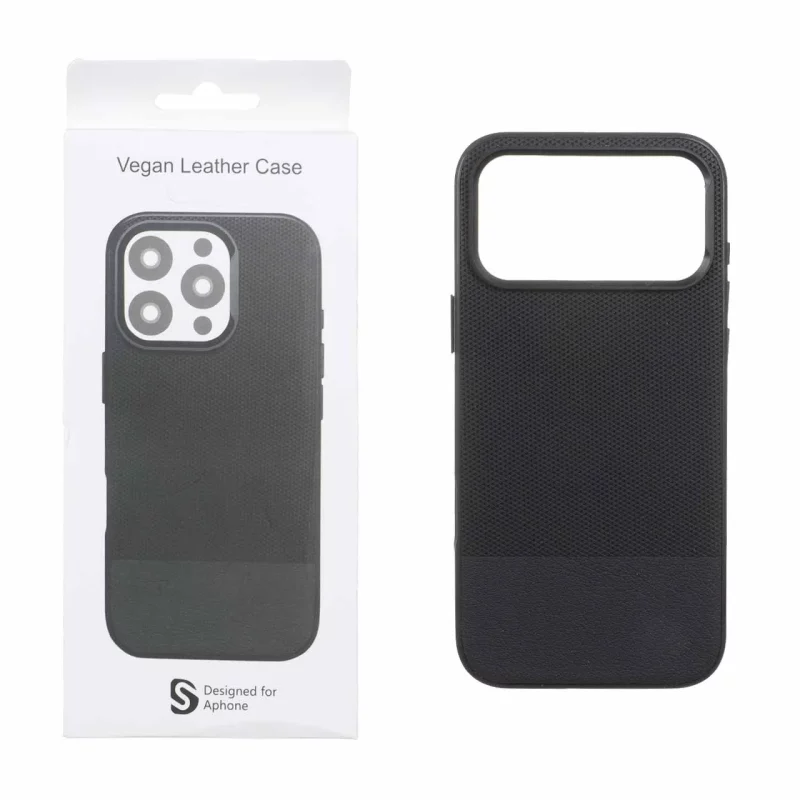 قاب اورجینال Vegan Leather Case چرمی دو تکه Apple iPhone 17 Pro Max - مشکی (پک دار) - MPS - تصویر 2