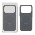 قاب سیلیکونی پاک کنی Magsafe مدل Apple iPhone 17 Pro - خاکستری (پک دار)
